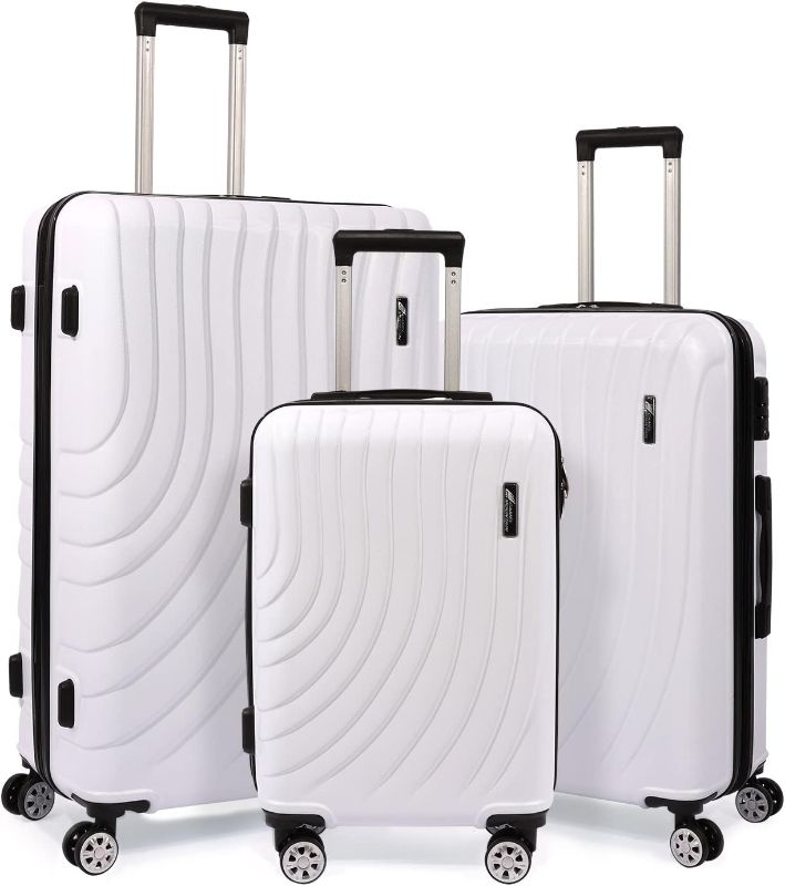 Photo 1 of ***SEE NOTE*** M Camel Mountain Luggage Sets 3 Piece Lightweight Durable Expandable Hard Shell Suitcase Set with TSA Lock Double Spinner Wheels - White