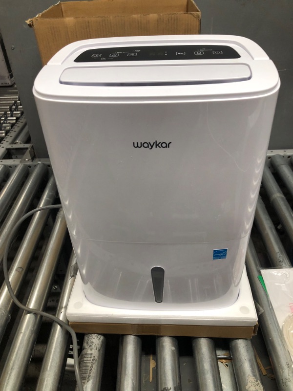 Photo 2 of Waykar 80 Pints Energy Star Home Dehumidifier for Spaces up to 5,000 Sq. Ft at Home, in Basements and Large Rooms with Drain Hose, Handle, Auto Defrost and Self-Drying. 80 Pints 5000 Sq. Ft White