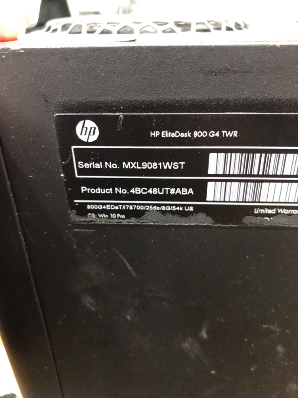 Photo 7 of HP EliteDesk 800 G4 4 Tower PC, Intel Core i7-8700 6-Core up to 4.6GHz, 32GB DDR4 RAM, 1TB NVMe M.2 SSD + 3TB HDD, Intel UHD Graphics 620 (2x Display Ports) 4K, USB-C USB 3.1, Windows 10 Pro (Renewed) Intel core i7 | 32gb | 1tb