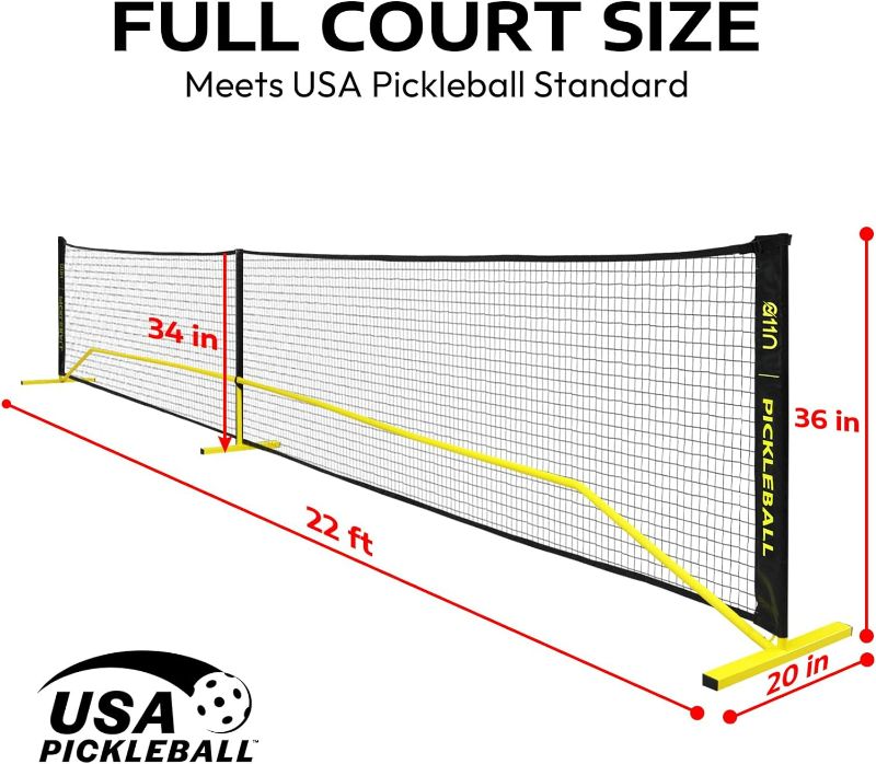 Photo 3 of ***USED - LIKELY MISSING PARTS***
A11N Portable Pickleball Net System, Designed for All Weather Conditions with Steady Metal Frame and Strong PE Net