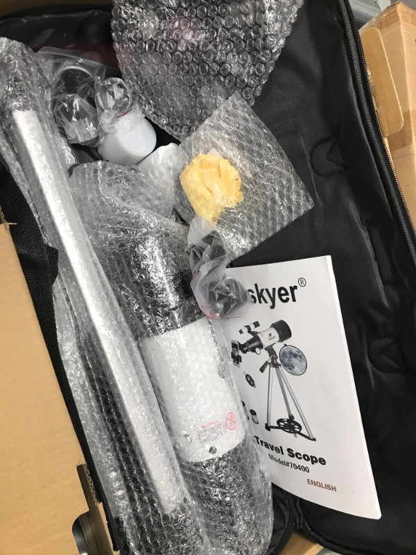 Photo 2 of Gskyer Telescope, 70mm Aperture 400mm AZ Mount Astronomical Refracting Telescope for Kids Beginners - Travel Telescope with Carry Bag, Phone Adapter and Wireless Remote