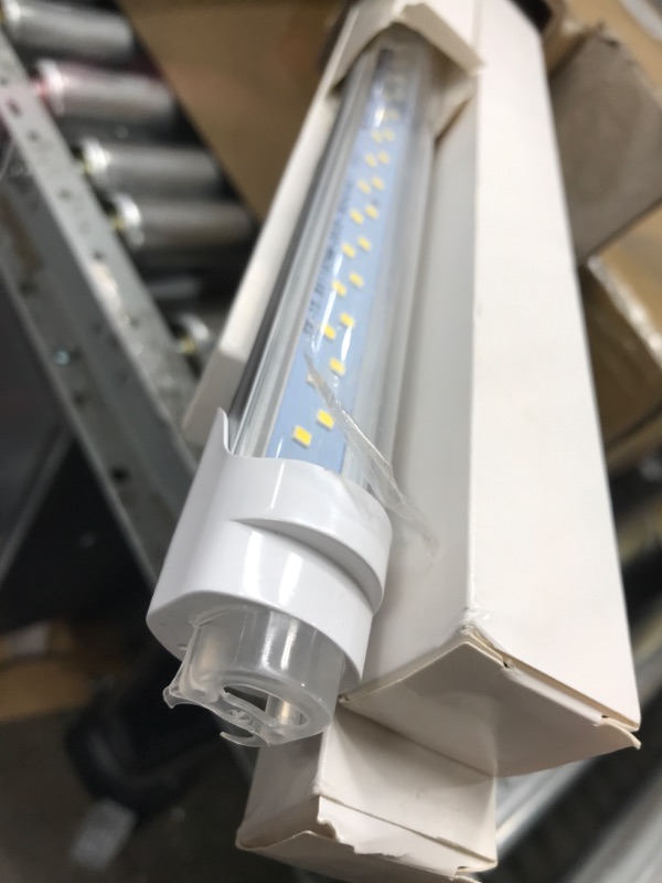 Photo 2 of JESLED 4FT LED T8 Type A+B Tube Lights, 24W(65W Equivalent), 3072LM, 6000K, Single or Double End Powered, Plug and Play or Ballast Bypass, 4 Foot T10 T12 Fluorescent Bulbs Replacement, Clear(4-Pack)