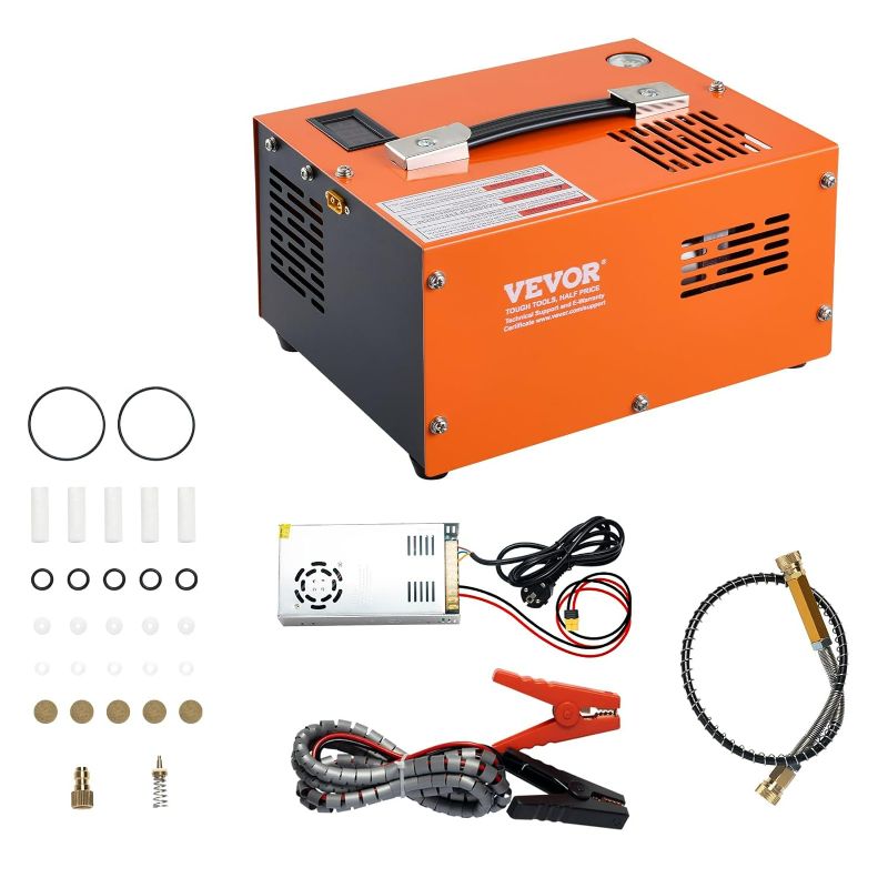 Photo 1 of ***Parts Only***VEVOR PCP Air Compressor, 4500PSI Portable PCP Compressor, 12V DC 110V/220V AC PCP Airgun Compressor Auto-stop, w/Built-in Adapter, Fan Cooling, Suitable for Paintball, Air Rifle, Mini Diving Bottle 02 350W-Auto