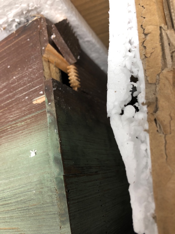 Photo 1 of Household Essentials Wooden Storage Trunk Set, Large and Small Domed Chest, Weathered Wood with Paint Finish, Hinged Lid with Metal Accents Dome Set