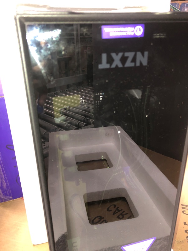 Photo 3 of NZXT H1 Version 2 - CS-H11BB-US - Small Form-Factor ITX Case - Dual Chamber Airflow - Tinted Tempered Glass Front Panel - 140mm Liquid Cooler - SFX 750W 80+ Gold PSU - PCIe Gen4 Riser - Black Black ITX Case