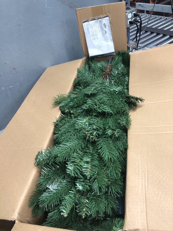 Photo 2 of 6ft Christmas Tree, Premium Hinged Spruce Artificial Holiday Christmas Pine Tree, Ideal for Home, Office, and Xmas Party Decoration, Includes Metal Foldable Stand… 6 Ft NO Pre-Lit