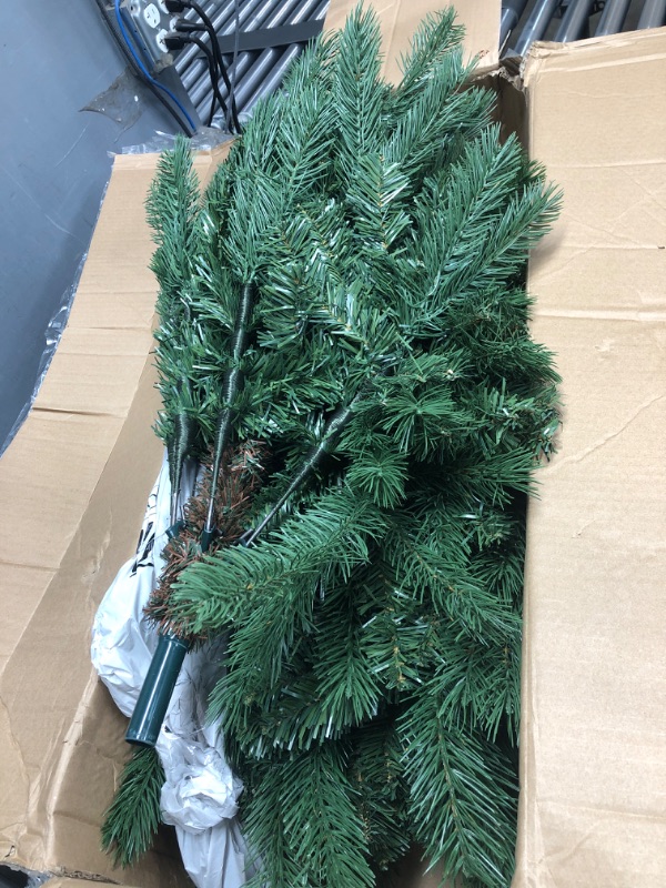 Photo 1 of 6ft Christmas Tree, Premium Hinged Spruce Artificial Holiday Christmas Pine Tree, Ideal for Home, Office, and Xmas Party Decoration, Includes Metal Foldable Stand… 6 Ft NO Pre-Lit
