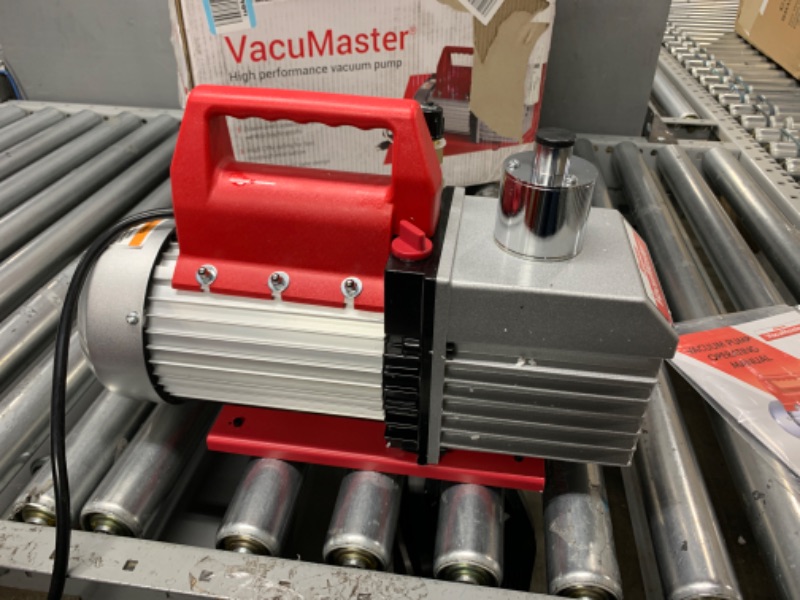 Photo 2 of Robinair 15800 VacuMaster Economy Vacuum Pump - 2-Stage, 8 CFM, CHROME,Red/Silver