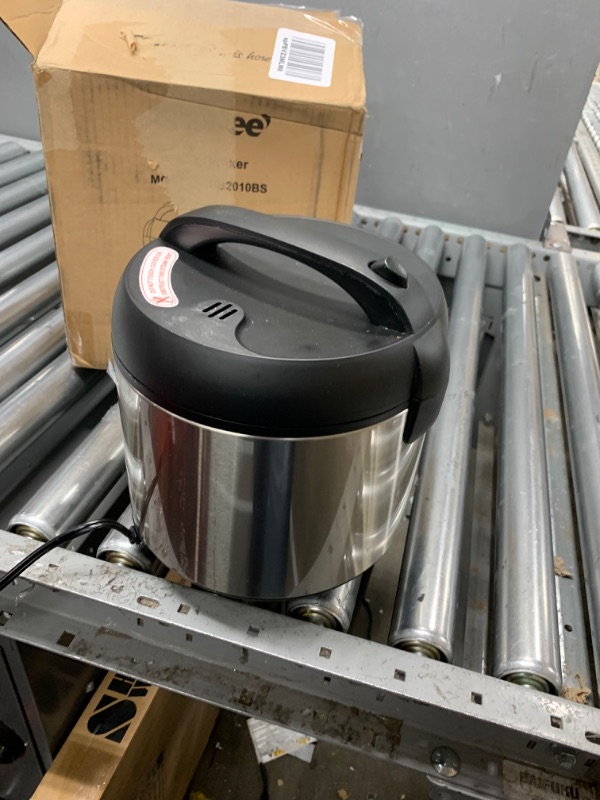 Photo 2 of COMFEE' Rice Cooker, 6-in-1 Stainless Steel Multi Cooker, Slow Cooker, Steamer, Saute, and Warmer, 2 QT, 8 Cups Cooked(4 Cups Uncooked), Brown Rice, Quinoa and Oatmeal, 6 One-Touch Programs 8-cup cooked/4-cup uncooked