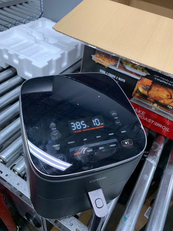 Photo 1 of COSORI Next Generation TurboBlaze 6.0-Quart Air Fryer: 9 Functions, 5 Speeds, Cooks Quickly and Evenly with Crispy Results, 95% Less Oil for Healthier Meals, Varied Recipes, Easy to Clean, Dark Gray 6.0 Quart Dark Gray