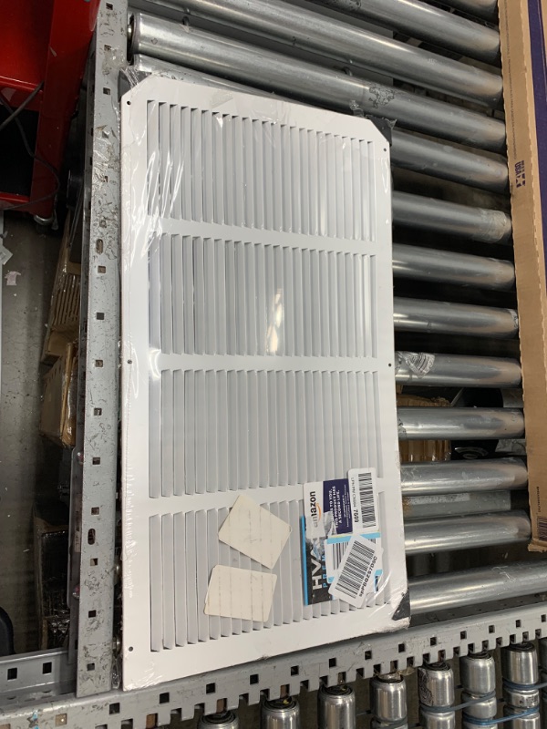 Photo 2 of 24"w X 12"h Steel Return Air Grilles - Sidewall and Ceiling - HVAC Duct Cover - White [Outer Dimensions: 25.75"w X 13.75"h]