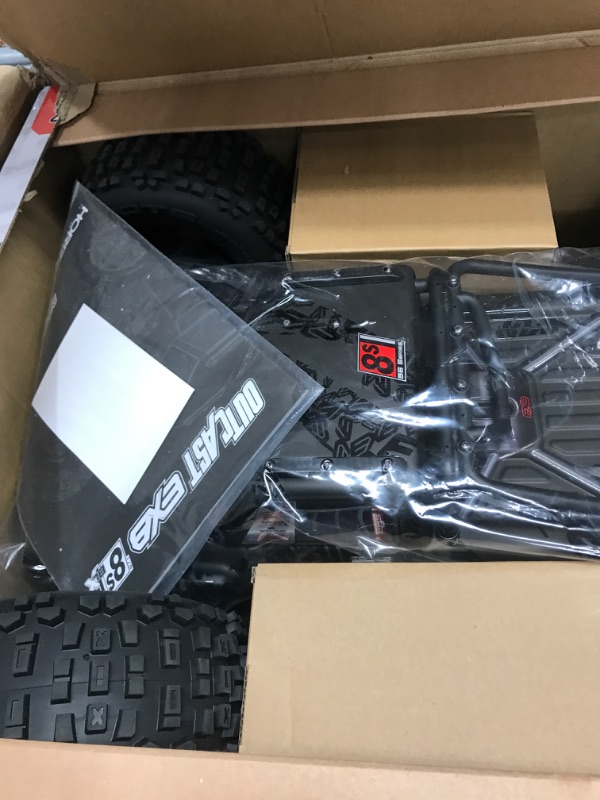 Photo 3 of ARRMA RC Truck Outcast 4X4 8S BLX 1/5 Stunt Truck Black RTR(Transmitter and Receiver Included, Battery and Charger Not Included) ARA5810V2T1