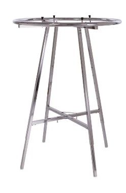 Photo 1 of 36'' DIAMETER ROUND FOLDING RACK WITH ROUND TUBING RAIL- CHROME
