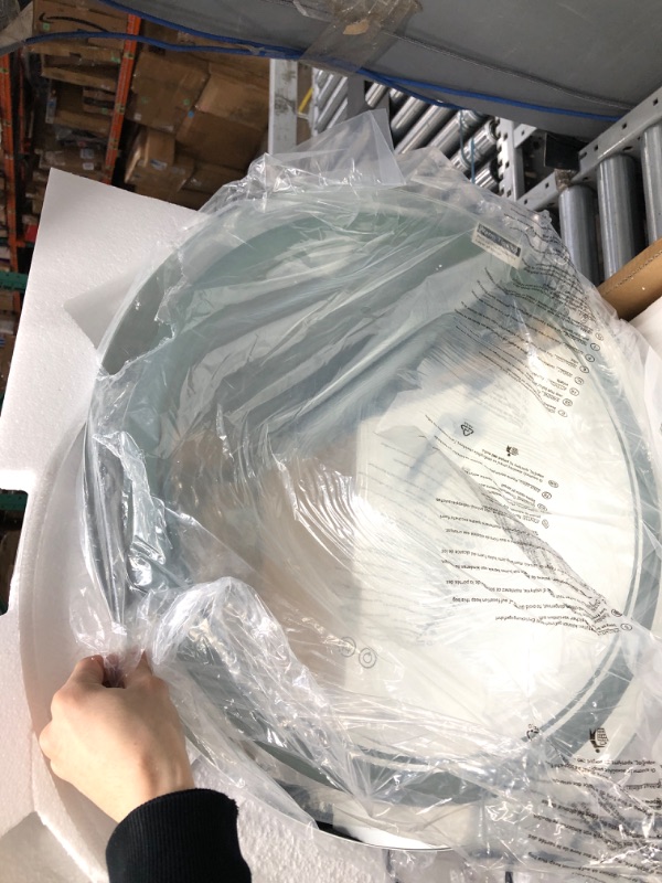 Photo 1 of TETOTE 24 Inch Round Bathroom LED Vanity Mirror, UL Certified, Anti-Fog Dimmable Lights IP54 Waterproof Circle Makeup Wall Mounted Mirror 24" x 24"