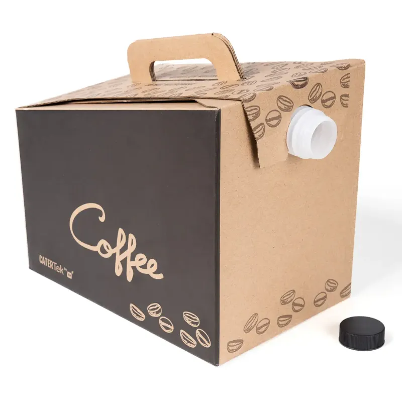 Photo 1 of **SEE NOTES**
Cater Tek 160 Oz Black Paper Coffee Take Out Box - 20 Cups - 10 3/4 X 7 1/2 X 7 3/4 - 10 Count Box