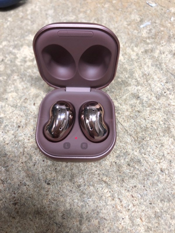 Photo 2 of SAMSUNG Galaxy Buds Live True Wireless Earbuds US Version Active Noise Cancelling Wireless Charging Case Included, Mystic Bronze