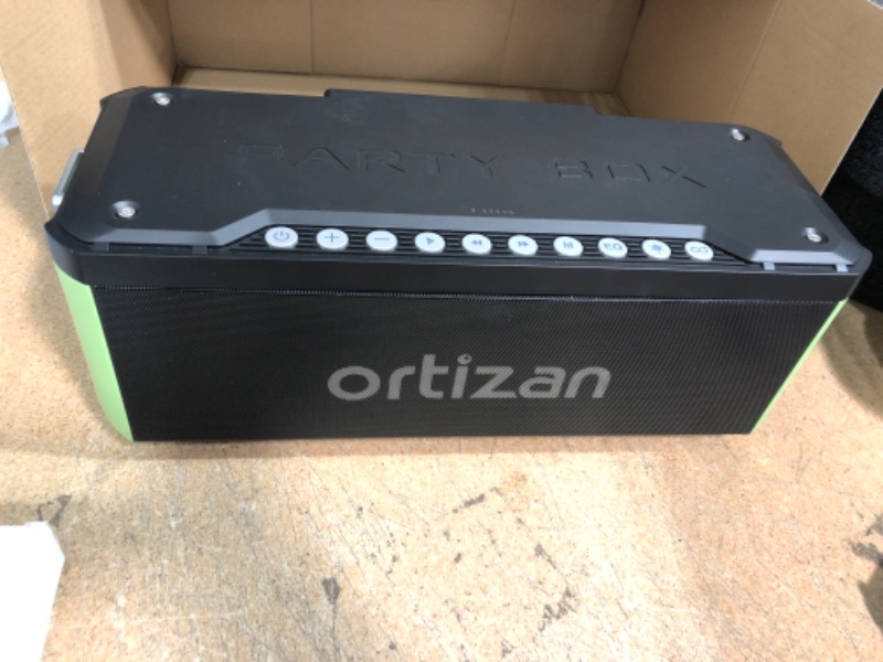 Photo 3 of Ortizan Bluetooth Speakers with Subwoofer, 100W Portable Speaker Bluetooth Wireless Loud with Bass, IPX7 Waterproof/LED Lights/Pro EQ/DSP/Power Bank/TF Card/AUX, 24H Playtime for Home, Outdoor, Party