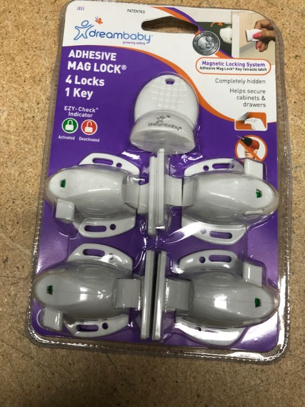 Photo 1 of Dreambaby® Adhesive Mag Lock 4 Locks, 1 Key