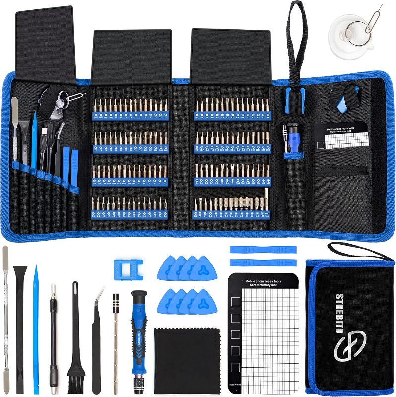 Photo 1 of STREBITO Electronics Precision Screwdriver Sets 142-Piece with 120 Bits Magnetic Repair Tool Kit for iPhone, MacBook, Computer, Laptop, PC, Tablet, PS4, Xbox, Nintendo, Game Console