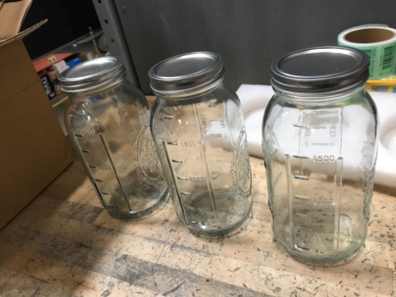 Photo 1 of 3 large jars - 1500ML 