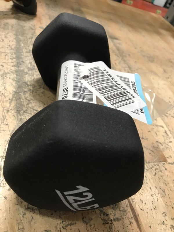 Photo 1 of 12lb rubber dumbbell 