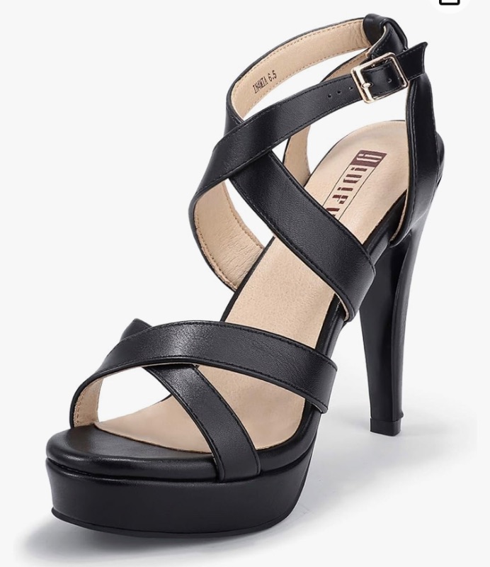 Photo 1 of IDIFU Women's Dress Platform High Heels Strappy Heeled Sandals Open Toe Ankle St
 8