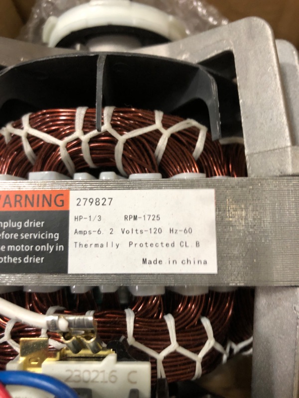 Photo 1 of 279827 Dryer Motor fit for Whirl-Pool Replaces WP279827,2584,AP3094245,EAP334304,PS334304
