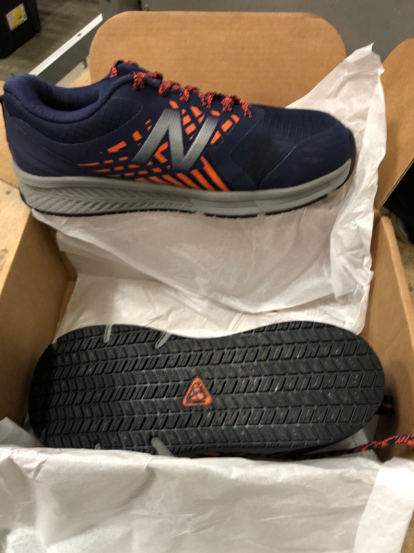 Photo 2 of New Balance Men's 412 V1 Alloy Toe Industrial Shoe 7 Team Navy/Team Orange