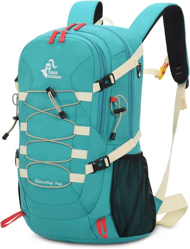 Photo 1 of Bseash 40L Waterproof Hiking Backpack with Rain Cover, Outdoor Sport Travel Bag Daypack for Camping Climbing Skiing Cycling (Greenish-blue)
