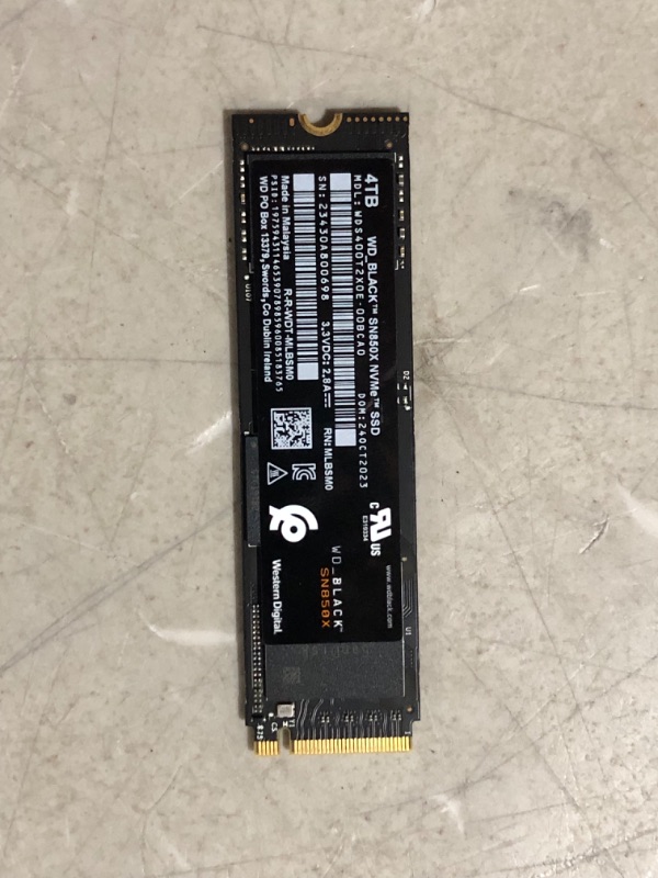 Photo 2 of ***USED - UNABLE TO TEST***
WD_BLACK 4TB SN850X NVMe Internal Gaming SSD Solid State Drive