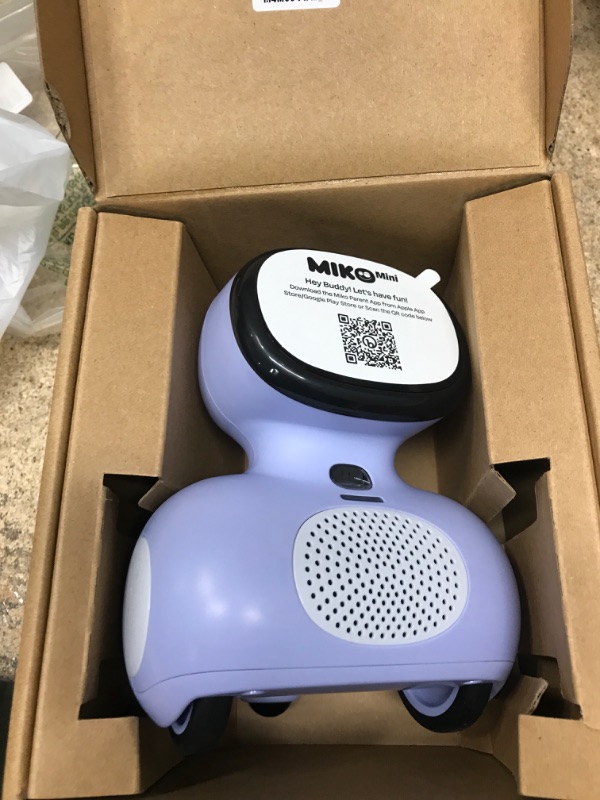 Photo 2 of MIKO Mini: AI Robot for Kids | Fosters STEM Learning & Education | Packed with Games, Dance, Singing | Child-Safe Conversational Learning | Ideal Christmas Gift for Boys & Girls 5-12 Purple