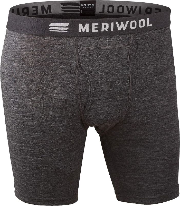 Photo 1 of MERIWOOL Mens Boxer Briefs Merino Wool Underwear Base Layer for Men LG