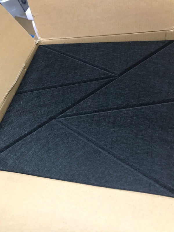 Photo 2 of 18 pack Acoustic Panels With Self-Adhesive, 12"X 12"X 0.4"Sound Proof Foam Panels, Sound Panels High Density, Soundproof Wall Panels for Home Studio Office-Black 18 Pack 0.4 Inch Black