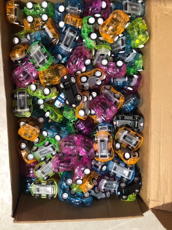 Photo 2 of 144 Pieces Pull Back Car Party Favors Mini Car Toys Bulk Friction Powered Small Racing Cars Colorful Pullback Vehicles for Birthday Goodie Bag Fillers Reward Carnival