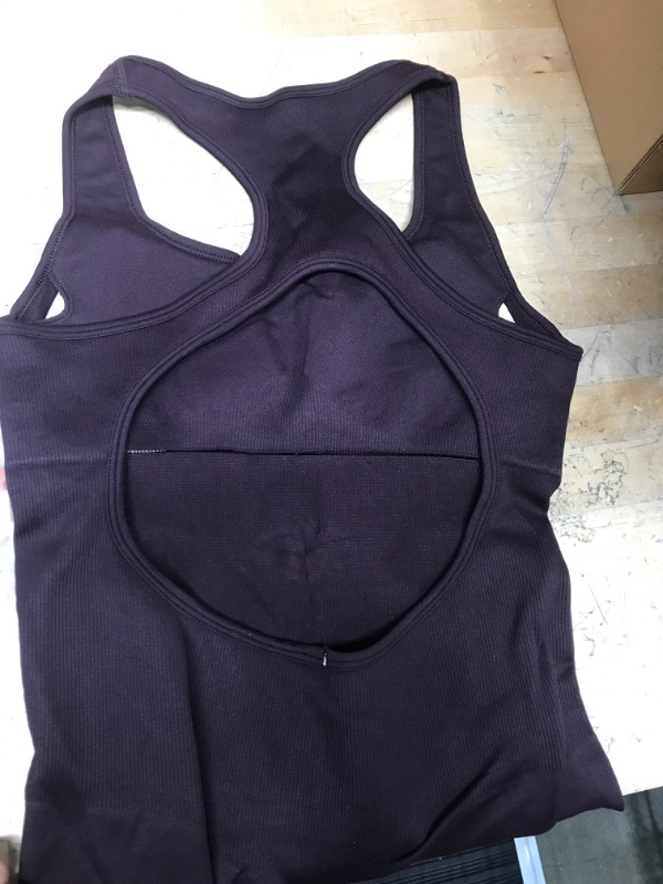 Photo 2 of  Women's Yoga Ribbed One Piece Tank Tops Rompers Sleeveless Exercise Jumpsuits small