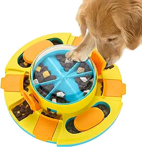 Photo 1 of Aluckmao Dog Puzzle Toys Slow Feeder, Interactive Dog Toys Treat Dispenser, Dog Enrichment Toys Food Dispensing (Push)