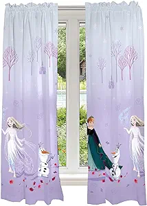 Photo 1 of Disney Frozen 2 Kids Room Window Curtain Panels Drapes Set, 82 in x 63 in, "Official" Disney Product By Franco