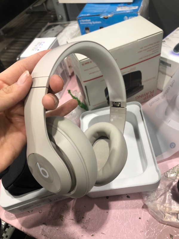 Photo 5 of **See Notes**Beats Studio Pro - Wireless Bluetooth Noise Cancelling Headphones - Personalized Spatial Audio, USB-C Lossless Audio, Apple & Android Compatibility, Up to 40 Hours Battery Life - Sandstone Sandstone Studio Pro Without AppleCare+
