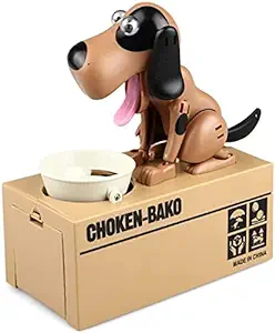 Photo 1 of Lfei New 2021 Piggy Bank, My Dog Piggy Bank, Kids Steal Coins Bank Piggy Bank Money Box, Dog Shaking his Head and Tail Ears Spin, Birthday Gift for Kids (Brown)