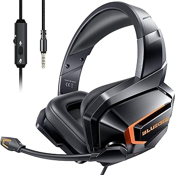 Photo 1 of DEEBOX Gaming Headsets for PS5 PS4 Xbox Switch, Noise Cancelling Over Ear Headphones with Mic, Bass Surround, Soft Memory Earmuffs for Laptop PC Mac