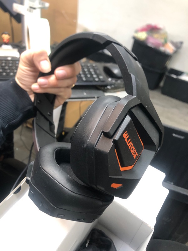 Photo 2 of DEEBOX Gaming Headsets for PS5 PS4 Xbox Switch, Noise Cancelling Over Ear Headphones with Mic, Bass Surround, Soft Memory Earmuffs for Laptop PC Mac