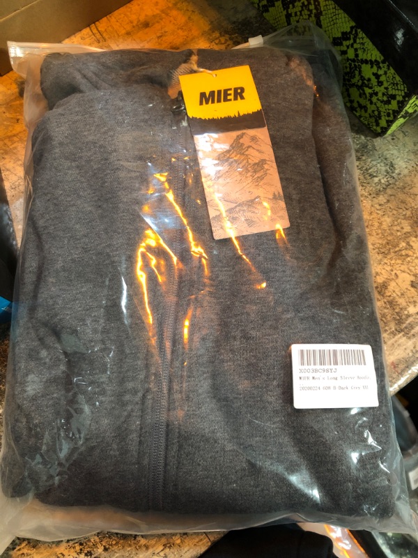 Photo 1 of Mier men’s long sleeve hoodie size xxl (grey)