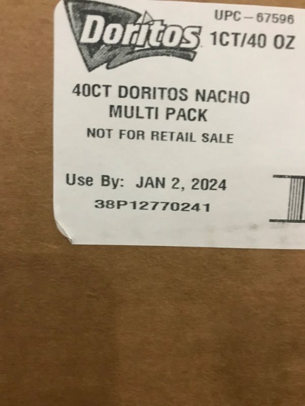 Photo 2 of Doritos Nacho Cheese Flavored Tortilla Chips, 1 oz (Pack of 40)