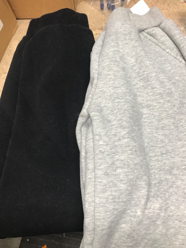 Photo 1 of Boy's 2 pk Black/ Grey Sweat Pants Lg 