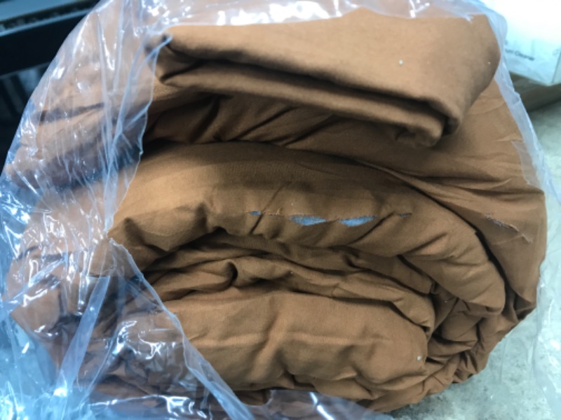 Photo 1 of Luxlovery California King Pumpkin Color Comforter Set Rust Bedding Comforter Set Burnt Orange Soft Breathable Blanket Quilts Cotton Soft Breathable Terracotta Comforter Set with 2 Pillowcases 1-pumpkin California King