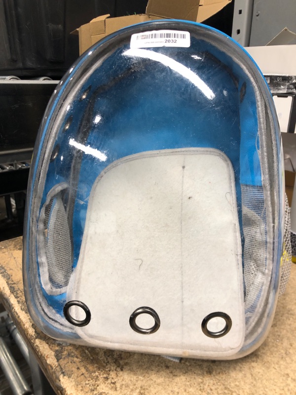 Photo 1 of TOYSINTHEBOX Cat Backpack Carrier Bubble Expandable Foldable Breathable Pet Carrier Dog Carrier Backpack for Large Big Cats Hiking, Travelling, Camping, Up to 22 Lbs (Blue)