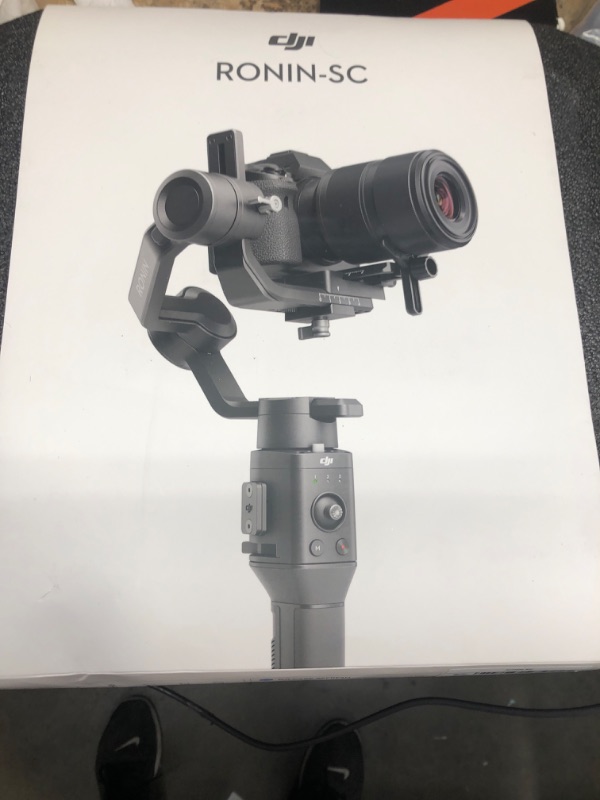 Photo 1 of DJI Ronin-SC - Camera Stabilizer, 3-Axis Handheld Gimbal for DSLR and Mirrorless Cameras, Up to 4.4lbs Payload, Sony, Panasonic Lumix, Nikon, Canon, Lightweight Design, Cinematic Filming, Black