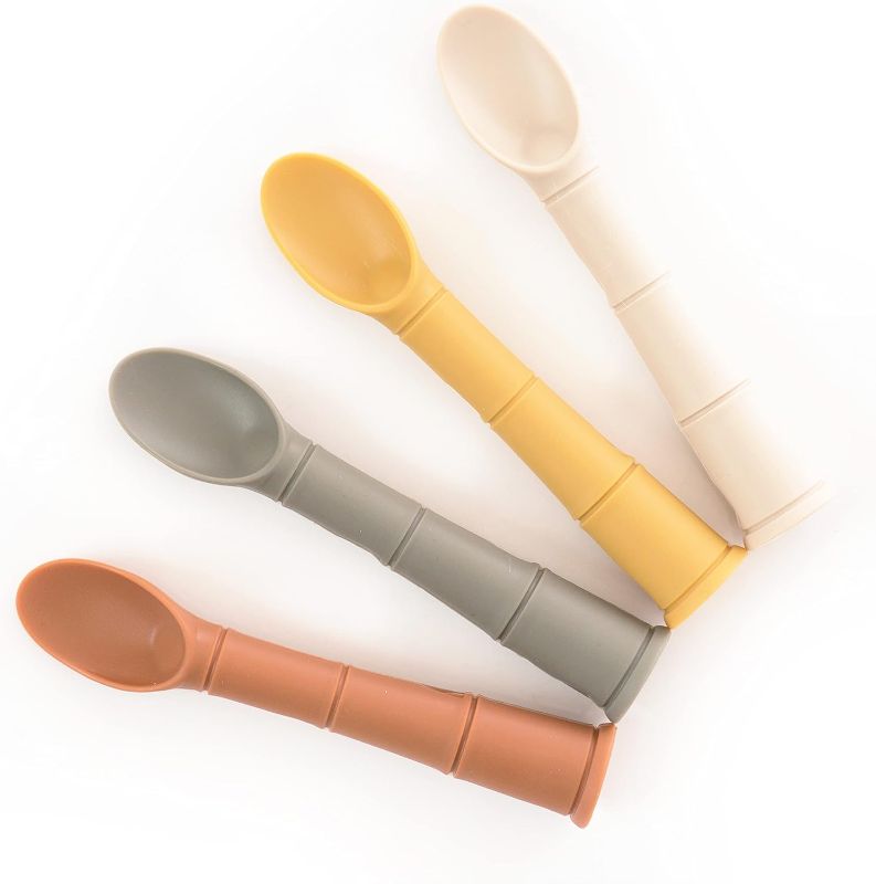 Photo 1 of ELLE BELLE BABY SILICONE FIRST STAGE FEEDING SPOONS SPRING BLOOMS 