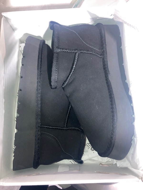 Photo 2 of (READ FULL POST) DREAM PAIRS Women's Snow Boots Platform Winter Boot, Faux Fur Lined Slip On Ankle Boots 7 Black