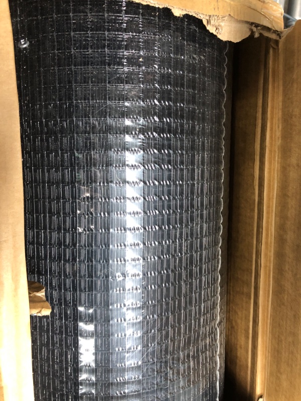 Photo 2 of 36'' x 100' 1/2inch Hardware Cloth 19 Gauge Black PVC Coated Wire Fencing Galvanized Welding Garden Fence Roll Square Mesh 19 Gauge Chicken Rabbit Snake Cage Heavy Duty Welding Fencing 1/2''/ 36'' x 100'